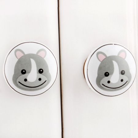 Hippo Flat Ceramic Knob
